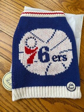 New Little Beast NBA 76ers Philadelphia sixers basketball fan dog pet sweater XS